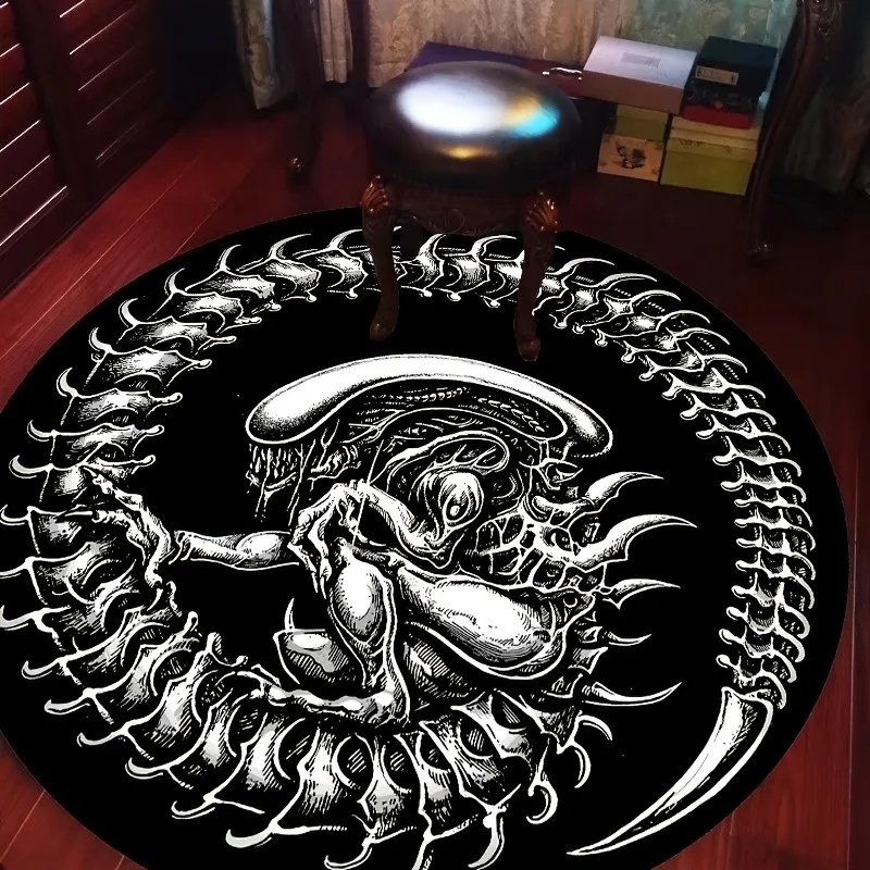 Wholesale Commercial Printing - Alien Monster Gotisch Rond Vloerkleed, Horror