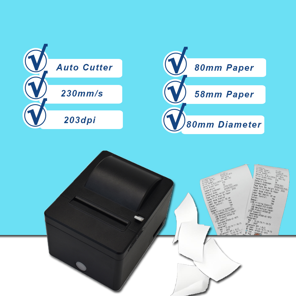Commercial Printing Business - Draadloze Bluetooth-thermische bon-barcodeprinters voor kleine bedrijven